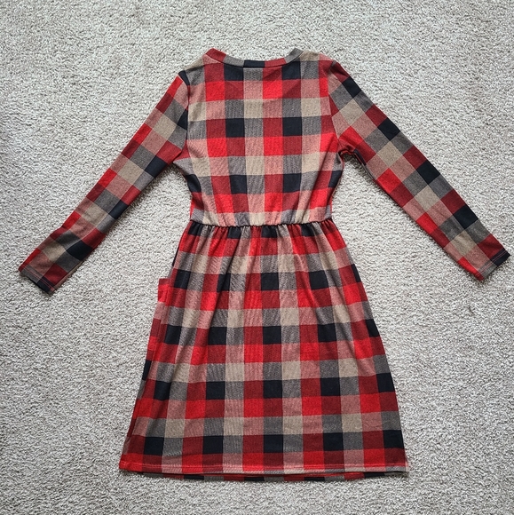 Modcloth Plaid Dress With Pockets Size Medium - Picture 5 of 5